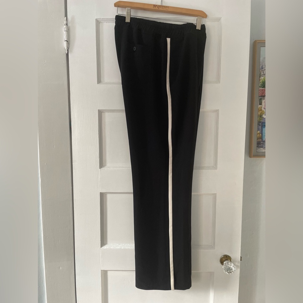 Reiss Black and White women’s drawstring joggers